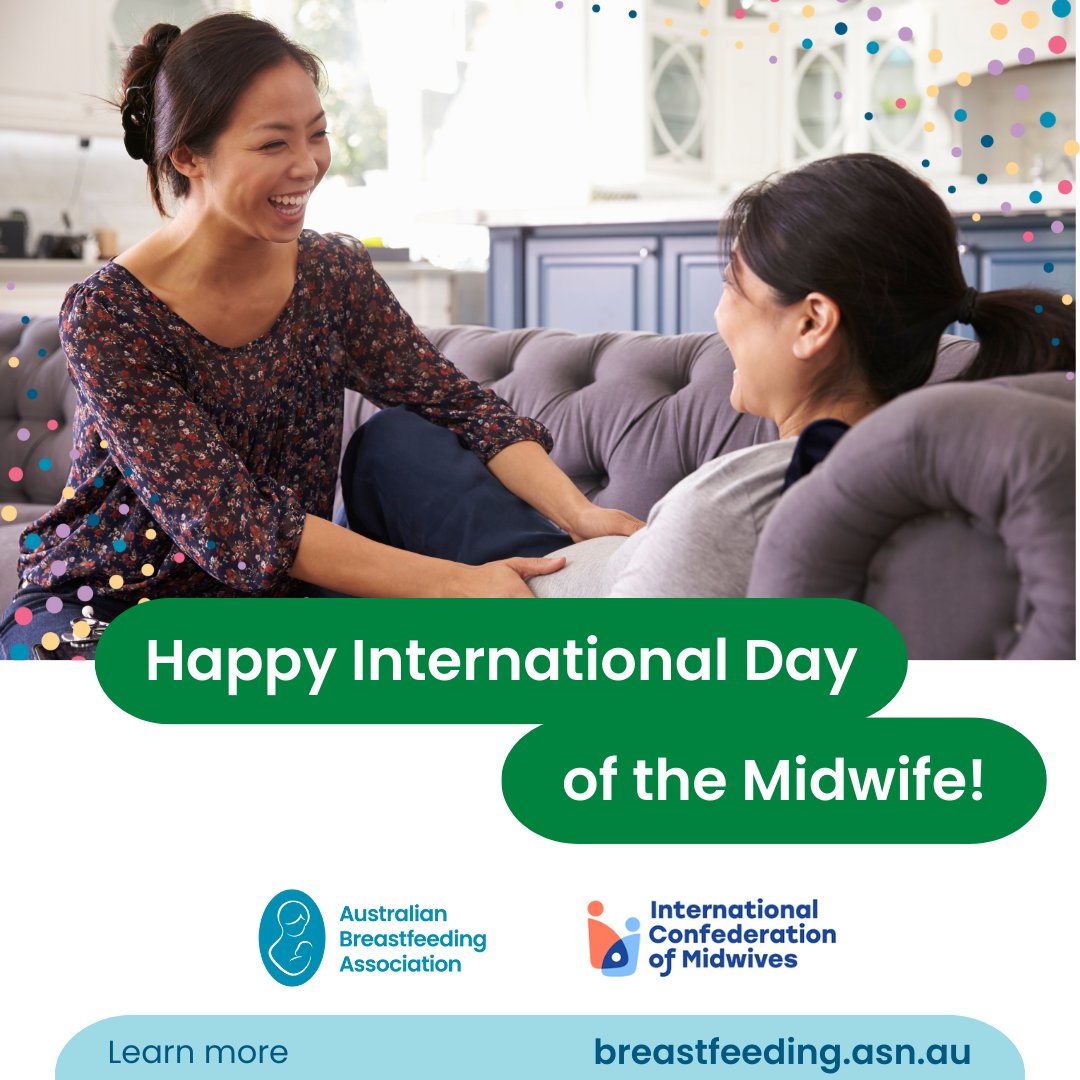 Happy International Day of the Midwife! We're sending a thank-you to all the incredible midwives who advocate for breastfeeding women's rights and wellbeing. Your dedication to supporting women and families is remarkable! Your hard work and compassion make a world of difference.