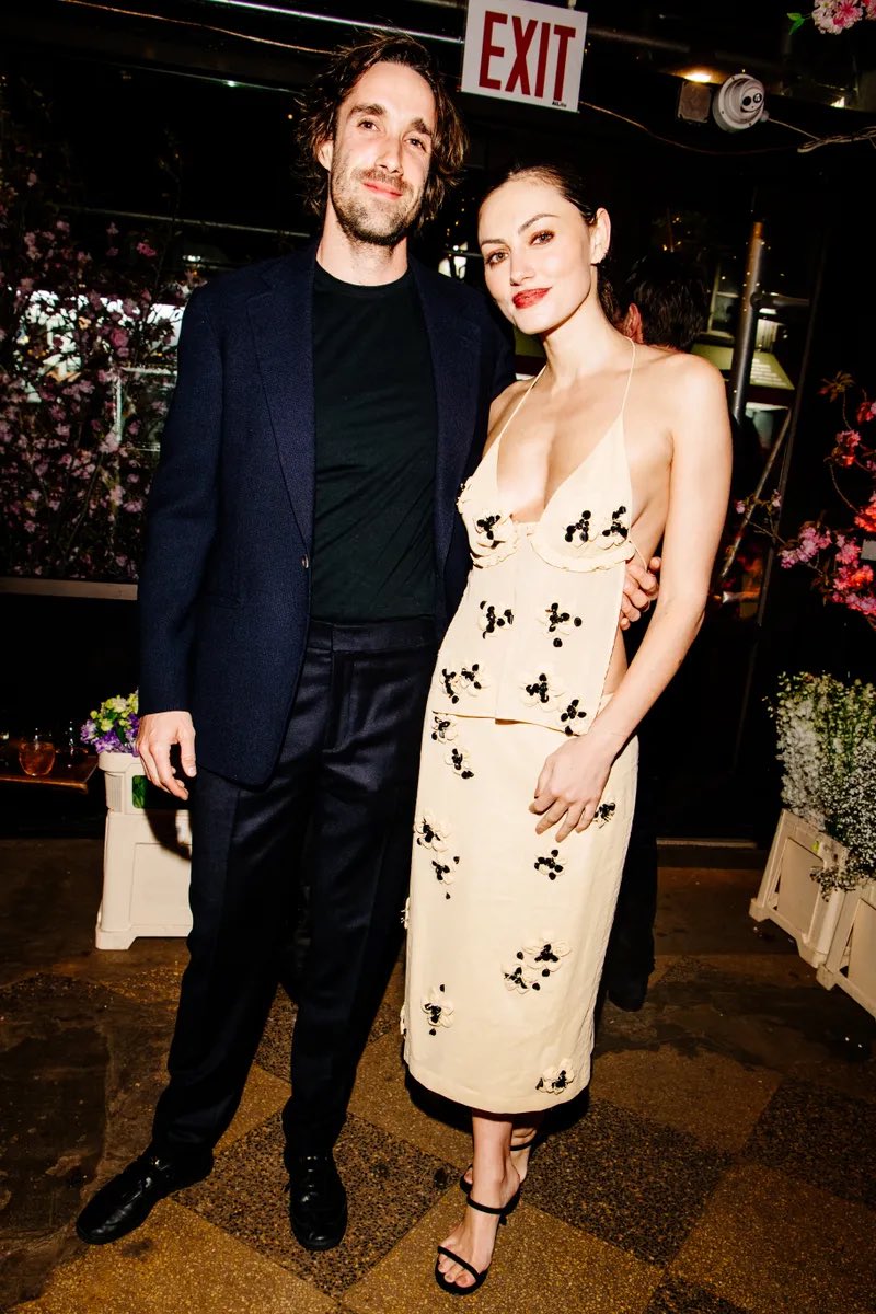 Phoebe Tonkin and Bernie Lagrange at Vogue’s Pre Met Gala Party