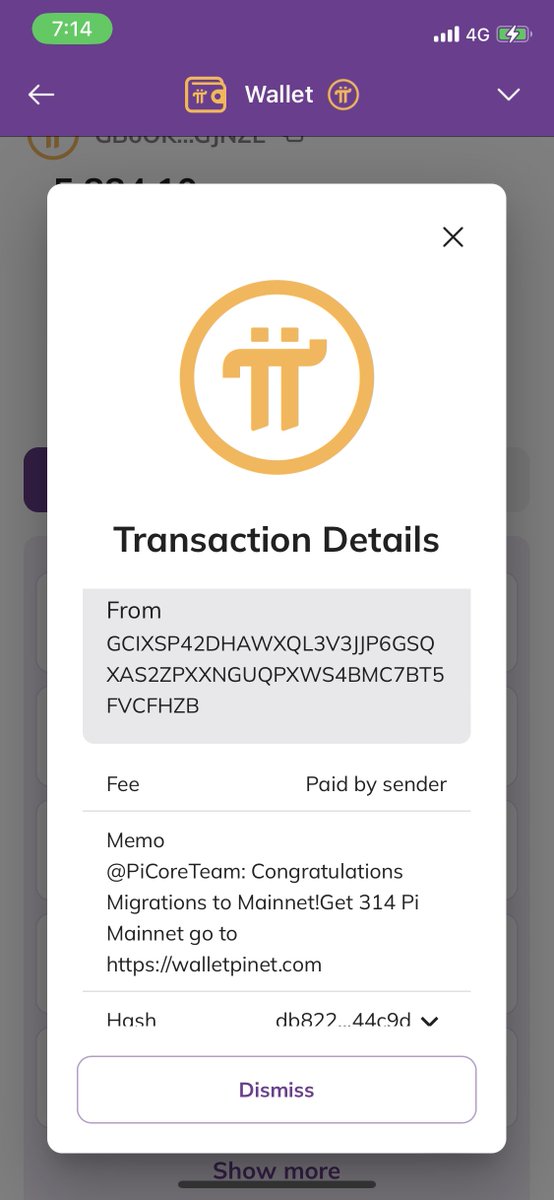 Be vigilant Pioneer's. Transactions from unknown sources may contain scammer memo's. @PiCoreTeam Wallet source: GCIXSP42DHAWXQL3V3JJP6GSQXAS2ZPXXNGUQPXWS4BMC7BT5FVCFHZB Thanks for the free Pi though. #PiNetwork #PaywithPi