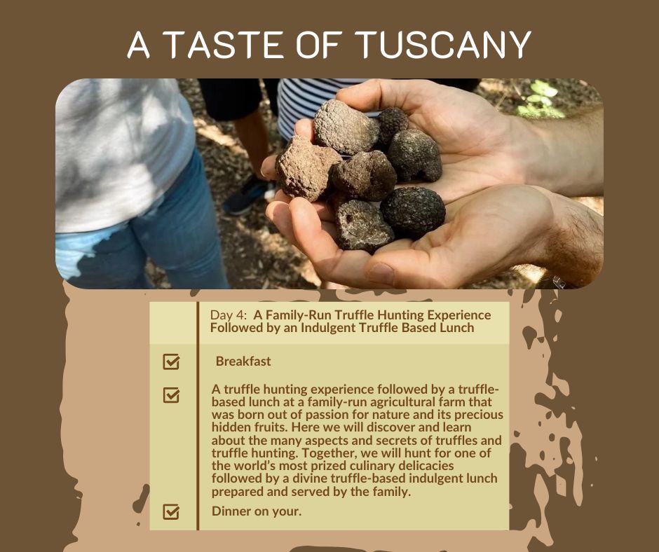 🍽️✨ Experience Day 4: A Truffle Hunter's Dream Come True! 🌳👨‍🌾
#TruffleHunting #TuscanTruffles #CulinaryAdventure #TasteOfTuscany #ItalianCuisine #FoodAndTravel #TruffleSeason #FamilyRunFarm #FarmToTable #FoodieExperience #AuthenticItalian #TuscanyTales
buff.ly/49t7z92