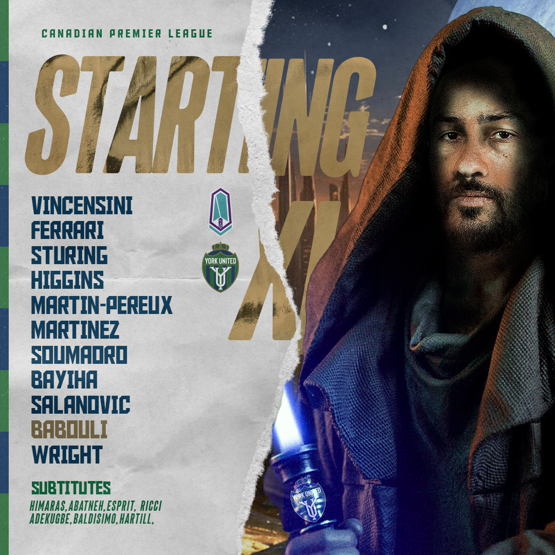 Mo-B-Wan Kenobi leads the squad out tonight 🫡

#WeAreUnited | #YorkUnitedFC