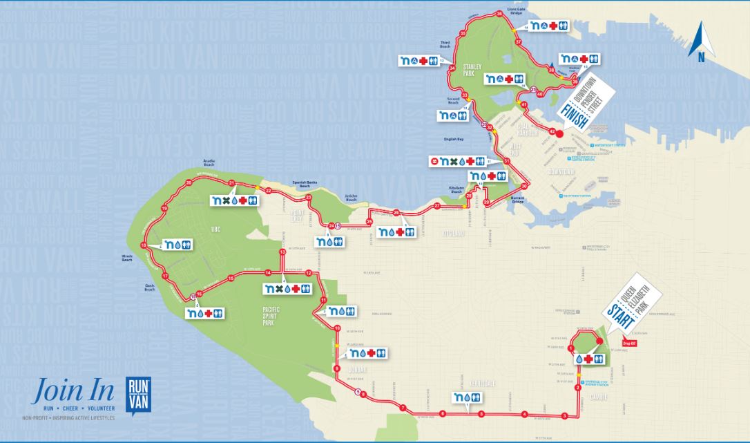 #VanTraffic: The Vancouver Marathon is tomorrow, starting in Queen Elizabeth Park on Midlothian Ave. at 8:30 a.m. and finishing on W. Pender between Bute and Thurlow. Some road closures begin tonight at 5:00 p.m. More info on road closures and detours: bit.ly/4dosKfE