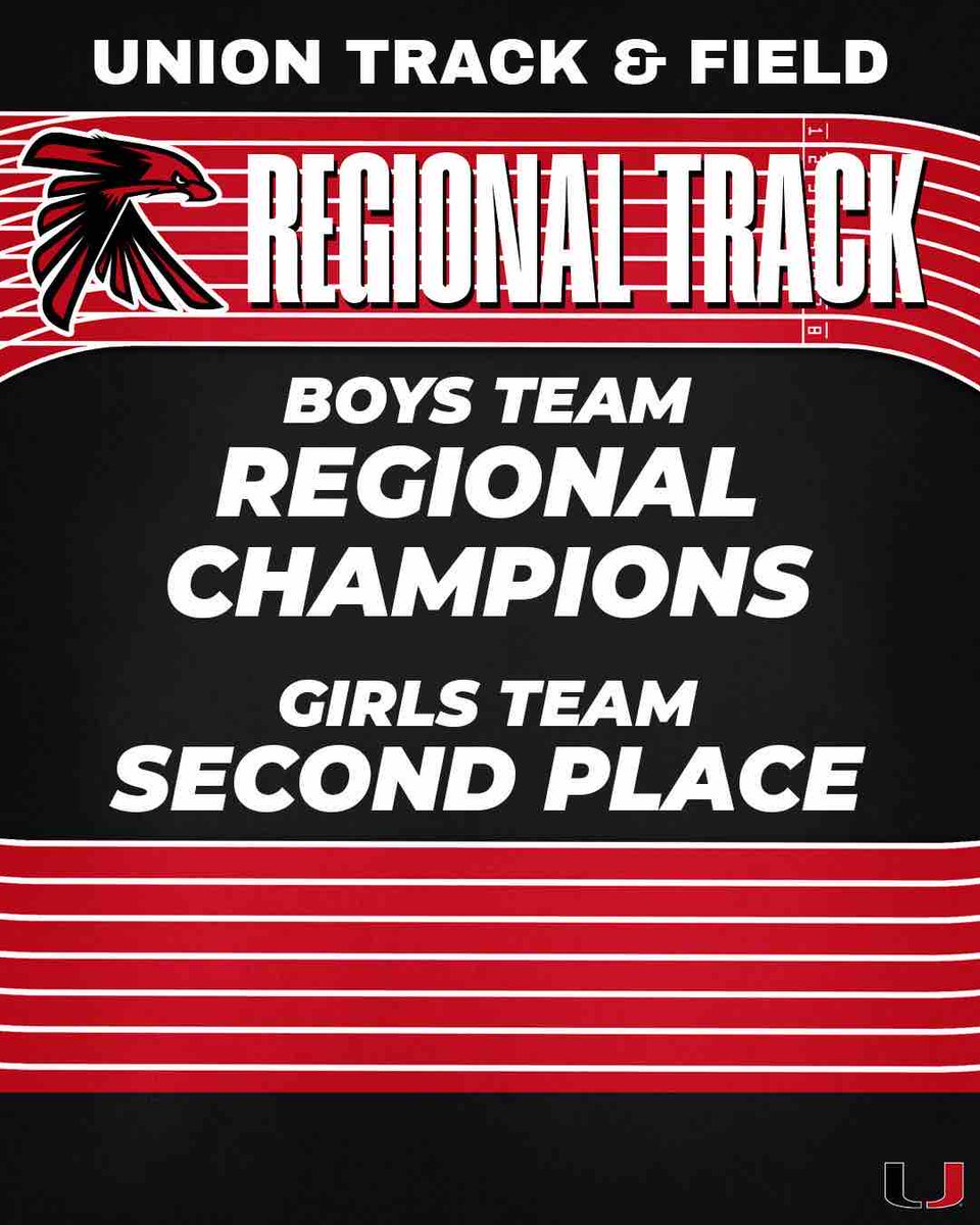 🏅🌟 Writing a new chapter in Union Track’s history! Our Varsity Track Boys team secured the title of Regional Champions, while our girls displayed their talent with a 2nd place finish. 🎉Congratulations to all our athletes for their outstanding efforts today! #RegionalChamps