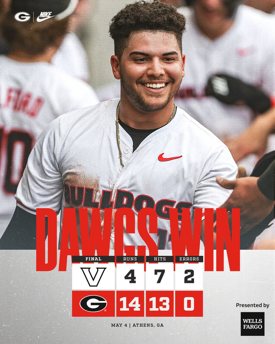 𝐁𝐚𝐜𝐤-𝐭𝐨-𝐁𝐚𝐜𝐤 𝐑𝐮𝐧 𝐑𝐮𝐥𝐞𝐬 A two-run triple by @fgonzalez0212 gives Georgia the win in eight innings to take the series! #GoDawgs | @WellsFargo