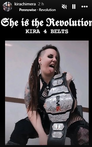 [News] @KiraChimera via instagram a annoncé avoir gagné la ceinture Woman de la @BritWresRev . #Kira4Belts #ToutCasser @ScottyRawk a, quant à lui, conservé son titre @britwresrev.