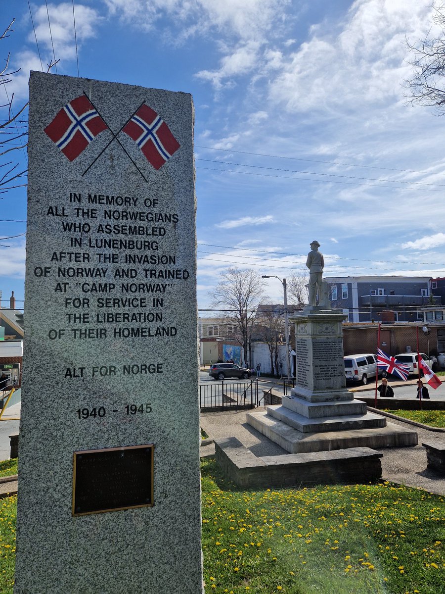 Paid my respects to those Norwegian sailors who, in 1940, after the Nazis invaded their homeland, sailed for Lunenburg, N.S., and established the Camp Norway military facility, thereby contributing to the Allied war effort. New @Legion_Magazine article coming soon!