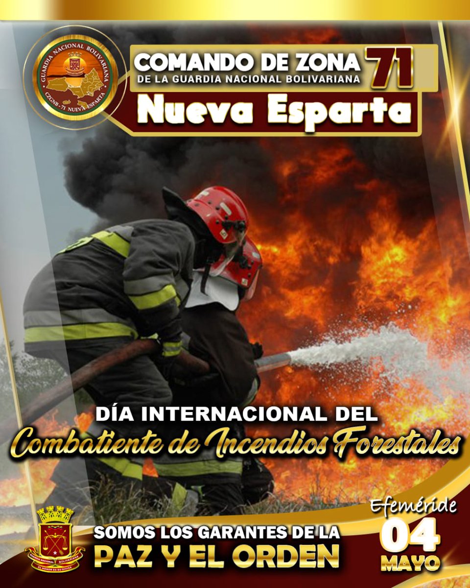 Cada #04Mayo se celebra el Día Internacional del Combatiente de Incendios Forestales.
