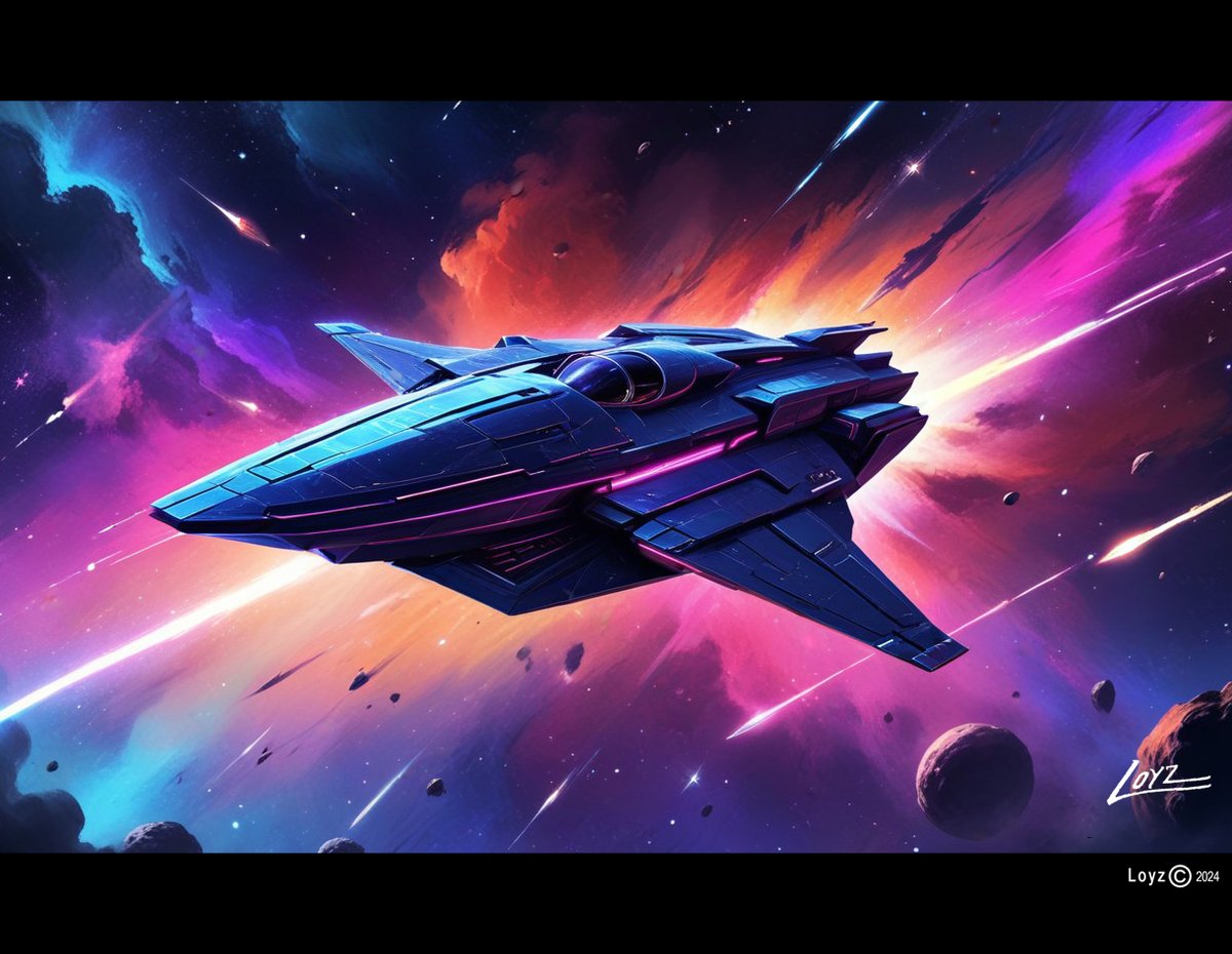 'From my Personal Illustration Portfolio, a pencil sketch to Digital 'Pirate Spaceship' painting revisited with AI.,P3.
🚀🏴‍☠️ #digitalart #AI #PirateSpaceship #illustration
#AIDesign'