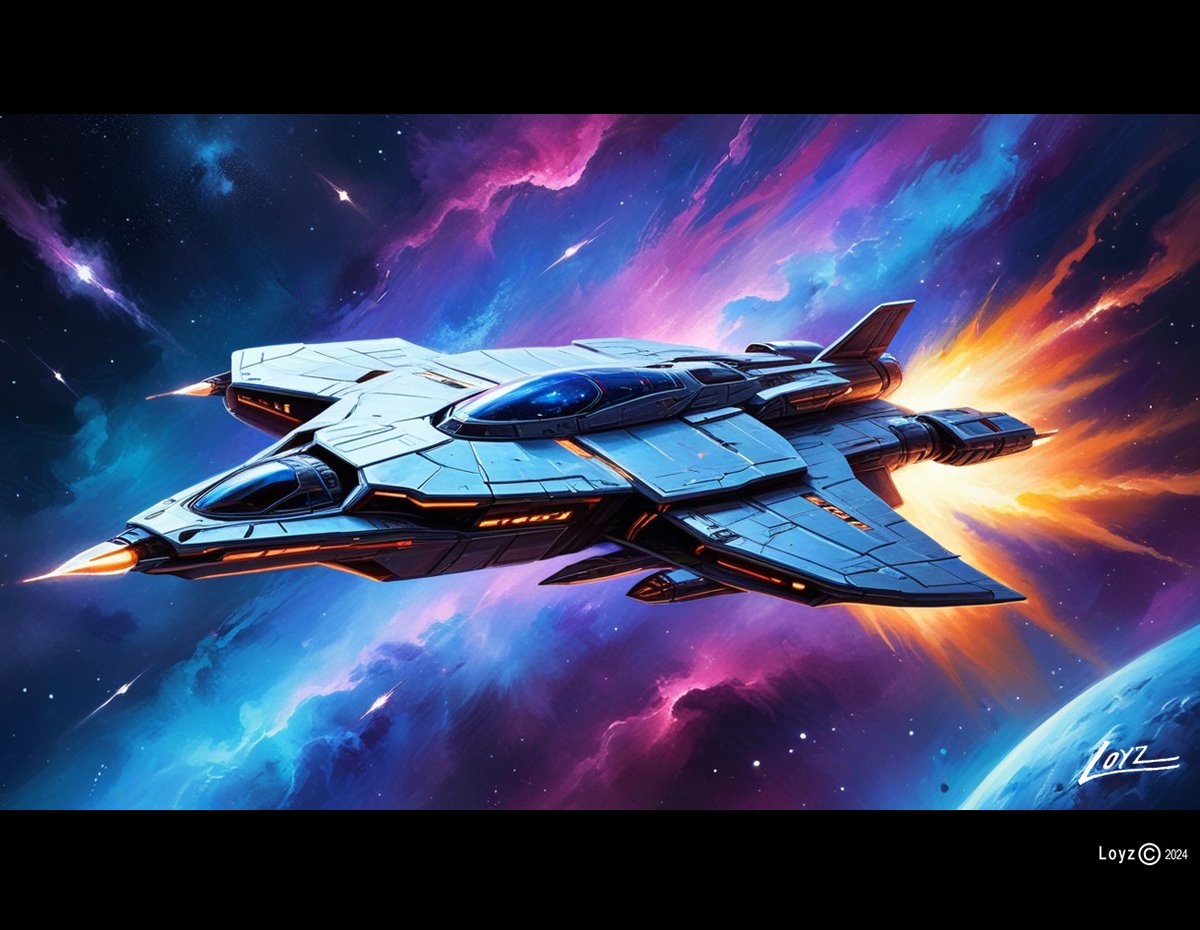 LoiselleCa88553's tweet photo. "From my Personal Illustration Portfolio, a pencil sketch to Digital 'Pirate Spaceship' painting revisited with AI.,P3.
ππ΄ββ οΈ #digitalart #AI #PirateSpaceship #illustration
#AIDesign" https://t.co/jad1dPeTwM