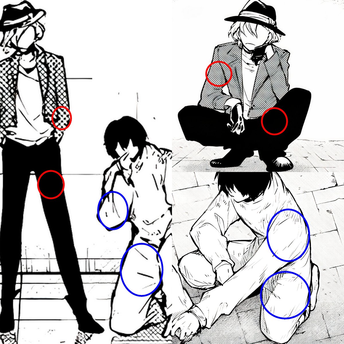 Small details that make the huge difference,Dazai is double Chuuya 🖤