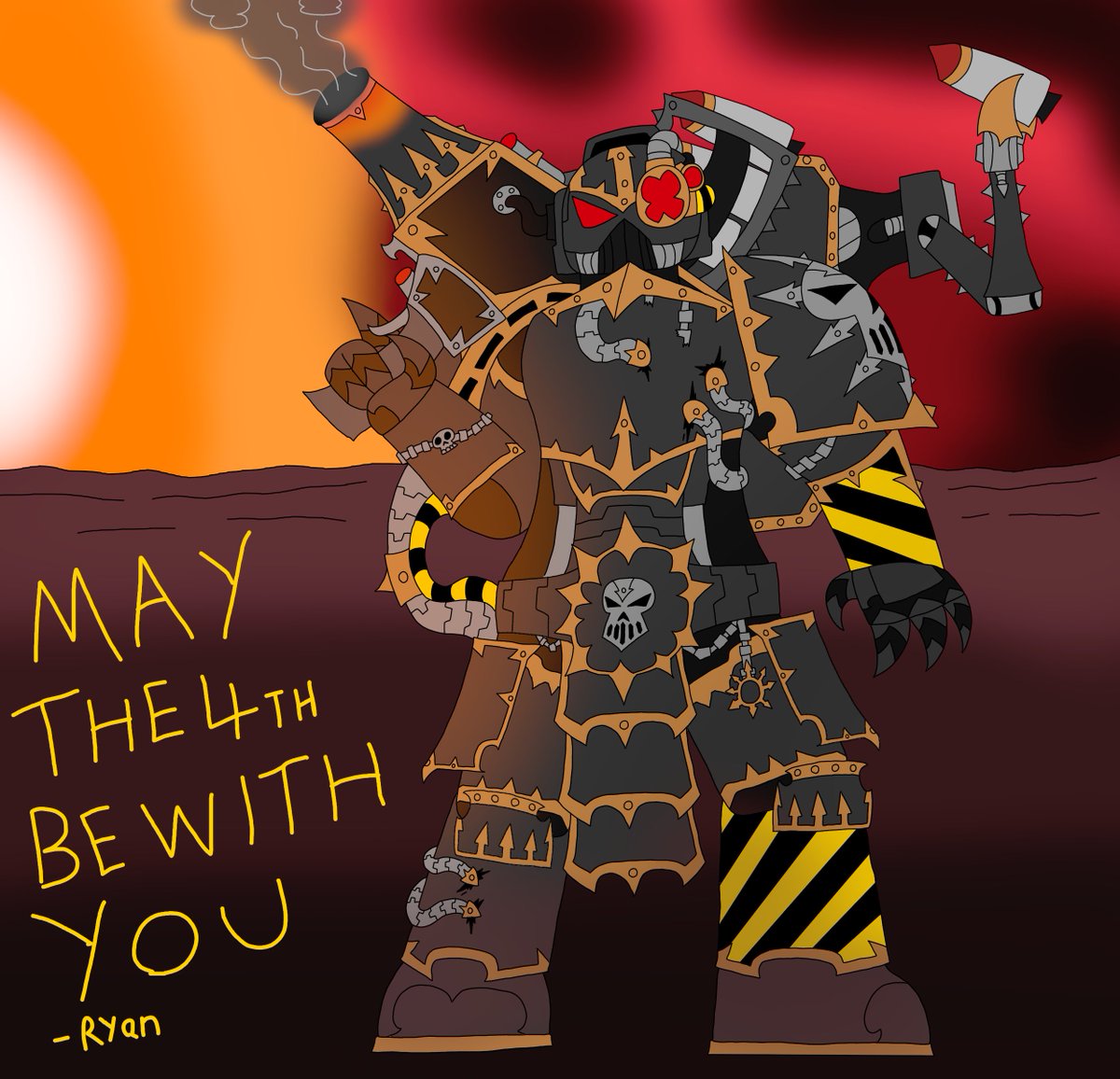 May the 4th be with you.... 
#WarhammerCommunity #Warhammer40k #WarhammerArt #Warhammer4000 #art