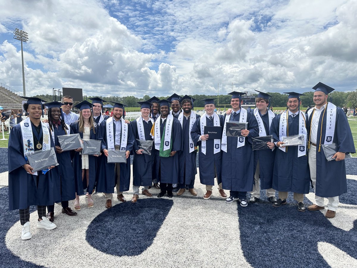 Finding the end zone 1 more time❕ Congrats to the ⁦@BerryFootball⁩ 2024 grads. Can’t wait to look at this picture again in 20 years. #futureleaders