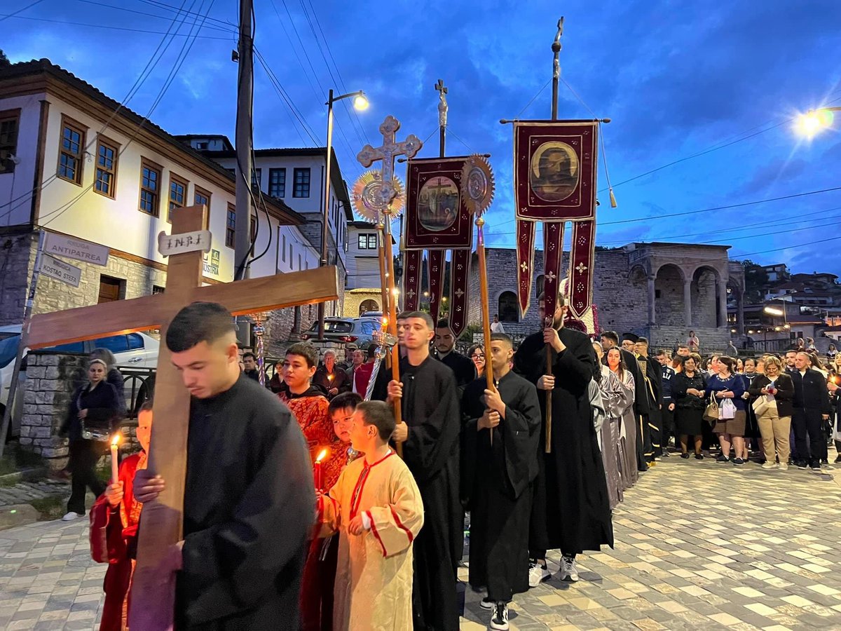 Orthodox Easter Views from the Epitaph procession in Berat, Albania Christ has risen!