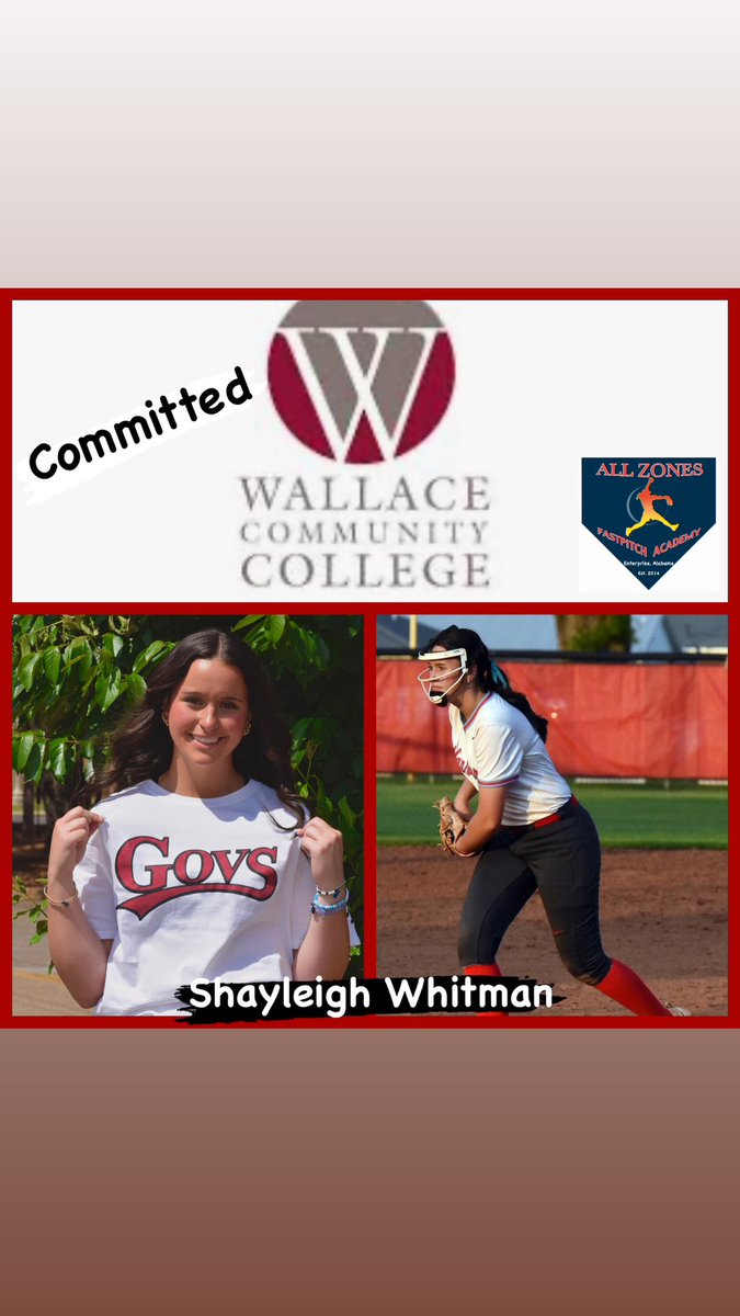 Commitment Alert! Congratulations to one of our awesome pitching instructors & students, Shayleigh Whitman on her commitment to Wallace Dothan. One of the hardest working, most humble students and Wallace is getting a great ball player and even better person. @shayleigh_whit