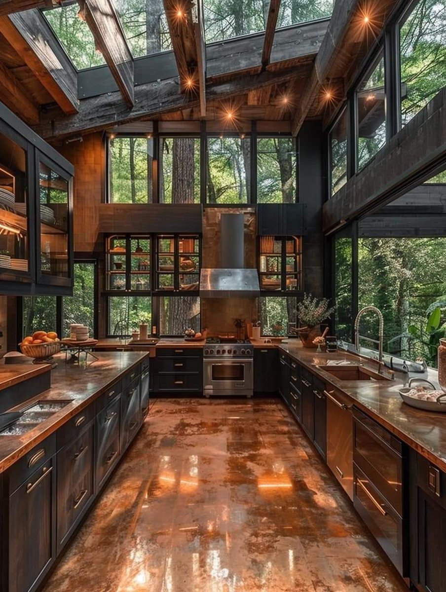 I certainly would not mind cooking some my dishes in a kitchen like this...