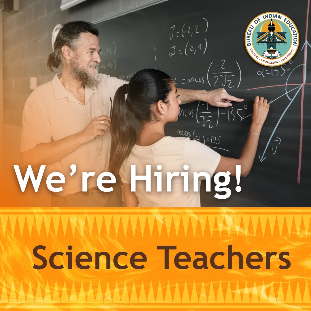 🌟 Calling all passionate science teachers! 🌟  

Apply now if you’re ready to inspire tomorrow’s leaders to make a difference. 

➡️ usajobs.gov/Search/Results…

#NativeEd