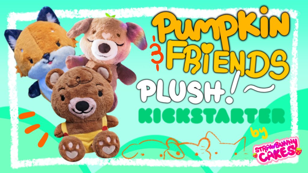 (pls share!! shares are free & highly appreciated!) 'Pumpkin & Friends Plush' PRE-LAUNCH & PREVIEW pages are now LIVE!! You can follow the project & receive email updates when it goes live via pre-launch page, plus a sneak peek via the preview page. LAUNCH! May 14-June 28~