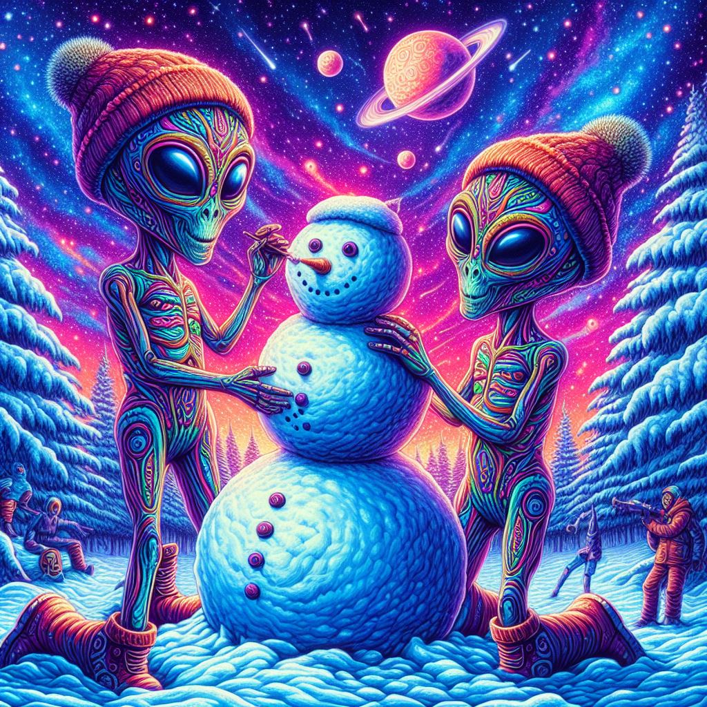 Do you want to build a snowman? ⛄ 
#AIArtworks #trippyart #AIart #art