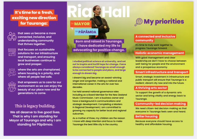 Tauranga peeps… @riahallformayor LESSSGO.