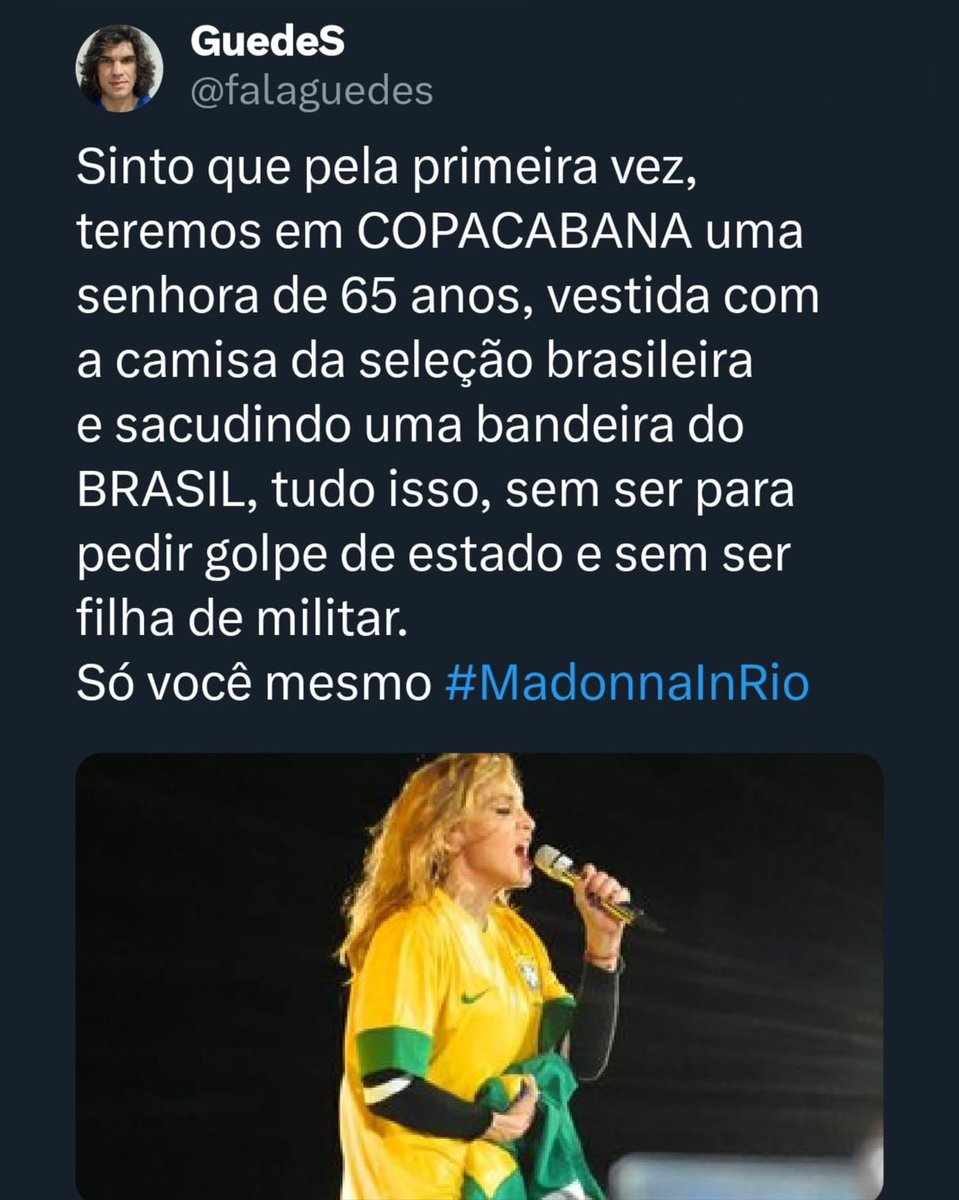 Olha Madonna ressignificando as coisas! 🤭 #MadonnaInRio