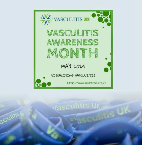 May is #Vasculitis Awareness Month ‘Visualising Vasculitis” Take a moment to read Jill’s story - My Health Journey goes full circle vasculitis.org.uk/living-with-va… Join our campaign to support #patients and #research justgiving.com/campaign/visua… #May4thBeWithYou