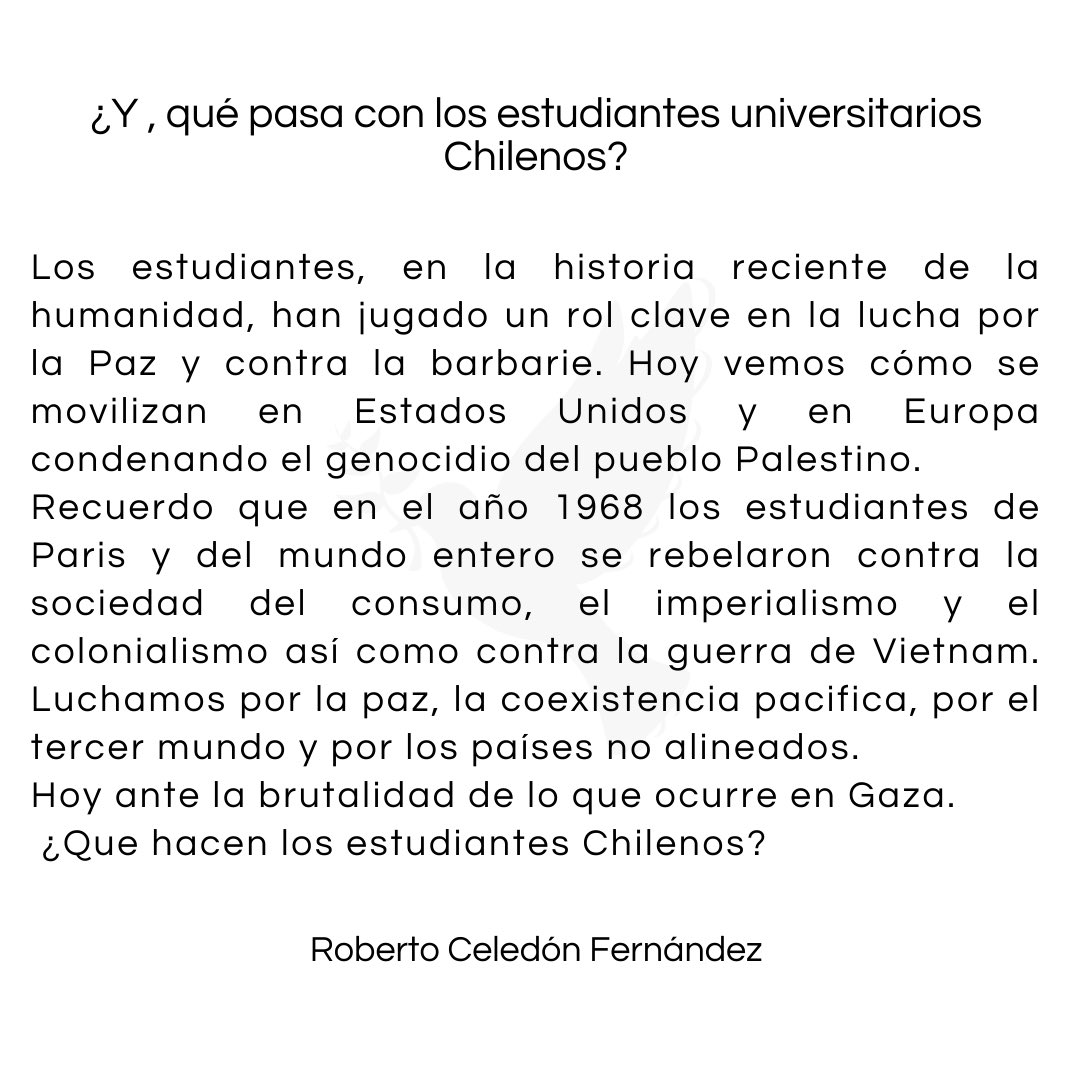 ¿Y, qué pasa con los estudiantes universitarios Chilenos? 🇵🇸🕊️
