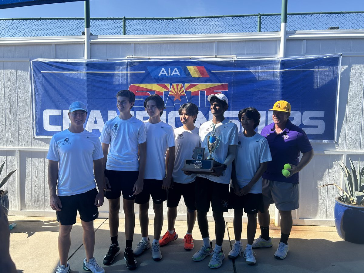 The winners are coming in! @ACPKnights are your Division II boys Tennis State Champions.