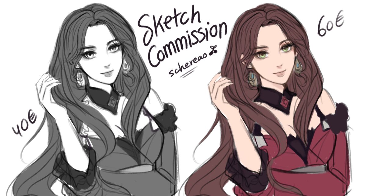 [sketch commissions open] ❣️only in bust format like the samples below, if you’re interested on ordering check my carrd! i’m in need of some money right now so any shares are very appreciated ♥️