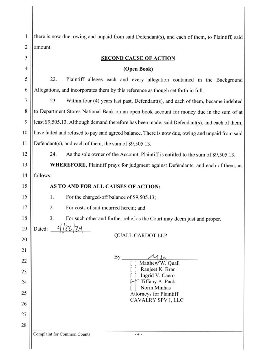 Filed yesterday: CAVALRY SPV I, LLC vs ZEPEDA (24CV074099)
Category: Collections Case - Seller Plaintiff     
Type: Civil Limited
#SanLeandro