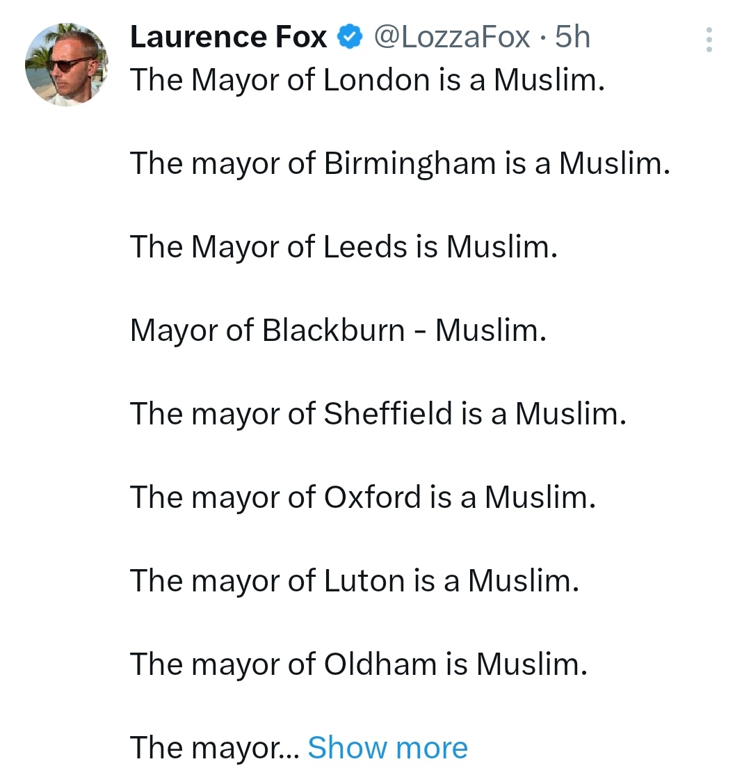 Thanks to Laurence Fox, we now know that Muslims are able to fill out mayoral candidate nomination forms correctly #Lozza