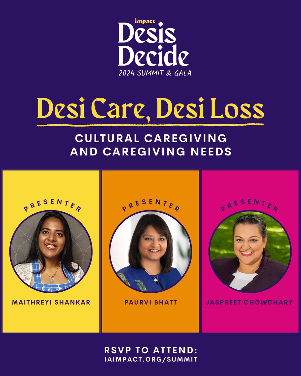 Join us at our Summit to explore the intersection of South Asian cultural values and American healthcare expectations! ⚕️ We'll delve into specialized caregiving needs, learn strategies to empower fellow caregivers, and discuss advocacy efforts. RSVP NOW: iaimpact.org/summit