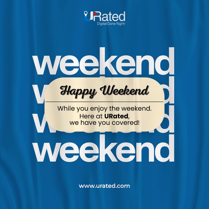 It's that time again – the weekend is here, and it's your time to shine! 🌞
While you enjoy the weekend. Here at URated, we have you covered☂️
.
.
.
.
.
#marketing
#socialmedia
#contentmarketing
#DataAnalytics
#LeadGeneration
#DigitalAdvertising
#ConversionRateOptimization