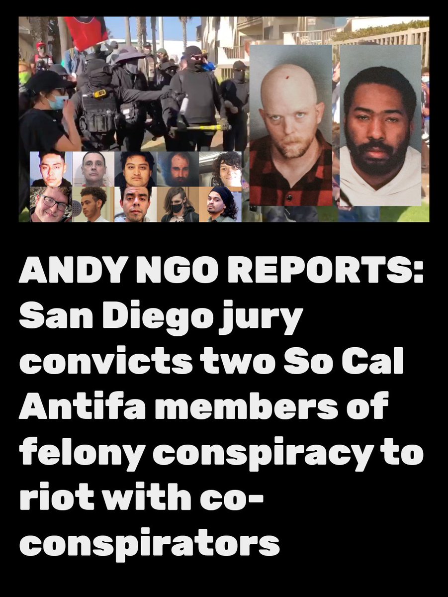 Following a month-long trial, jurors in San Diego have convicted two So Cal Antifa members of engaging in a violent felony conspiracy to riot in their beach community. This brings convictions to all 12 members who were charged. A 12-person jury in San Diego County has convicted…