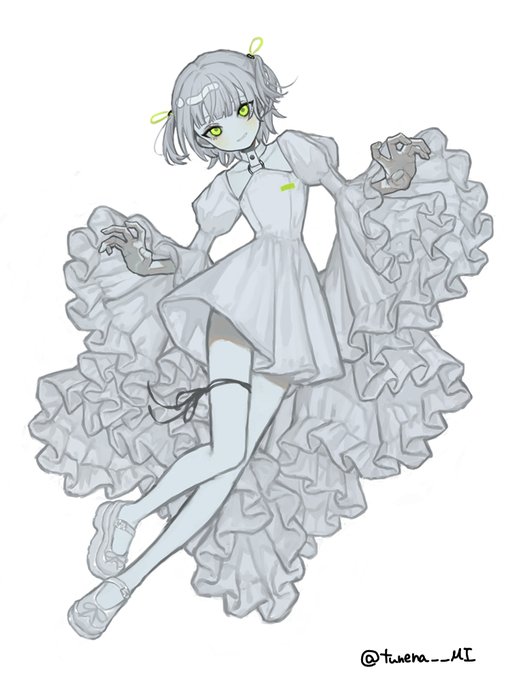 「frilled dress frilled sleeves」 illustration images(Latest)