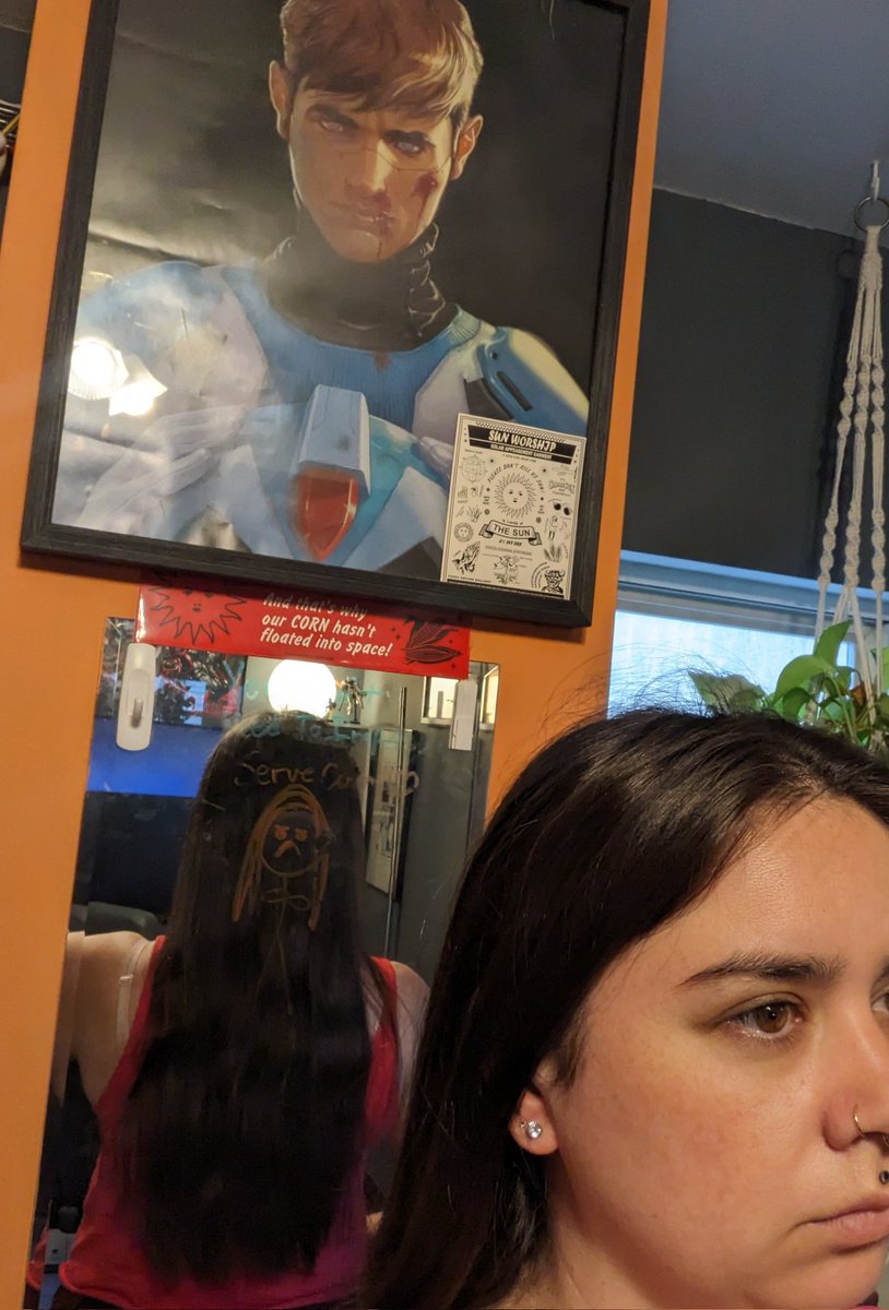 My last selfie?
Cutting my hair and making sure it's not absolutely fucked in the back while megaman judges me