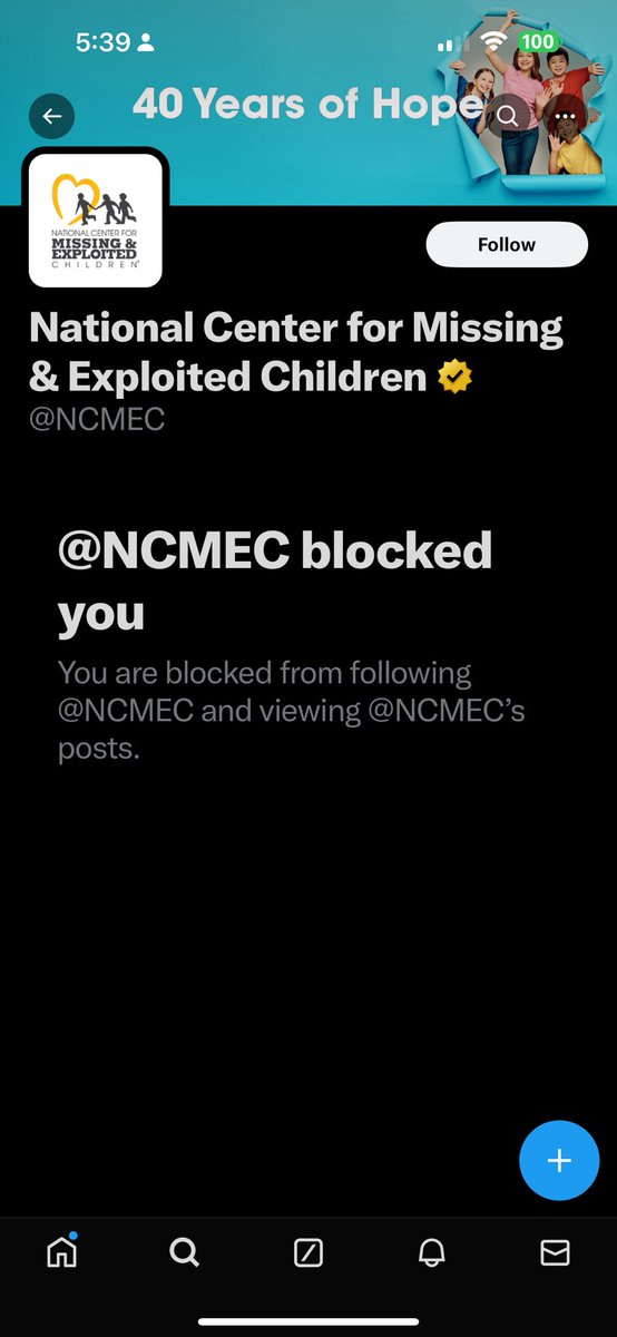 This is the result of what happens when you question them about allegations of child trafficking. It’s a simple question. If it’s not true then why block people? I’m not the first and I won’t be the last. #ShadyAF #InvestigateNCMEC #SaveTheChildren #EndChildTrafficking