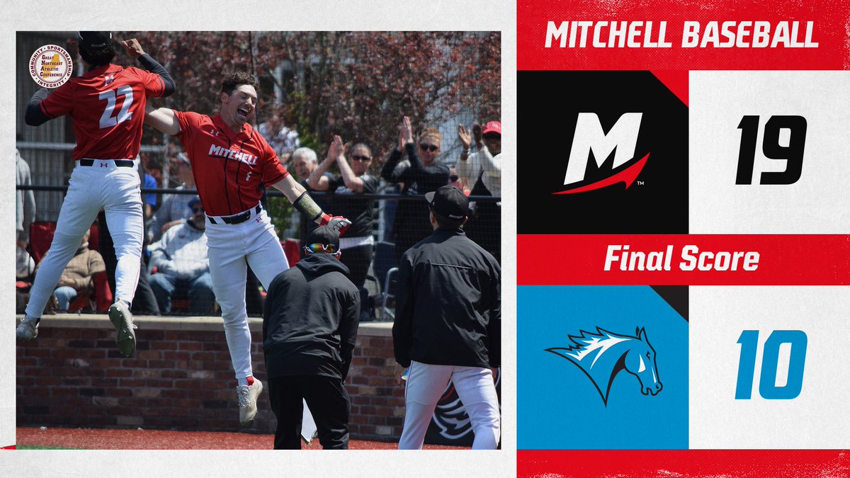 The Mitchell baseball team pounded out 15 hits and 19 runs on Saturday afternoon, rallying from an early five run deficit to advance past Colby-Sawyer and into the final day of pod play in the @thegnac Tournament. #GoMariners ⚾️ #d3baseball 🔗 mitchellathletics.com/sports/bsb/202…