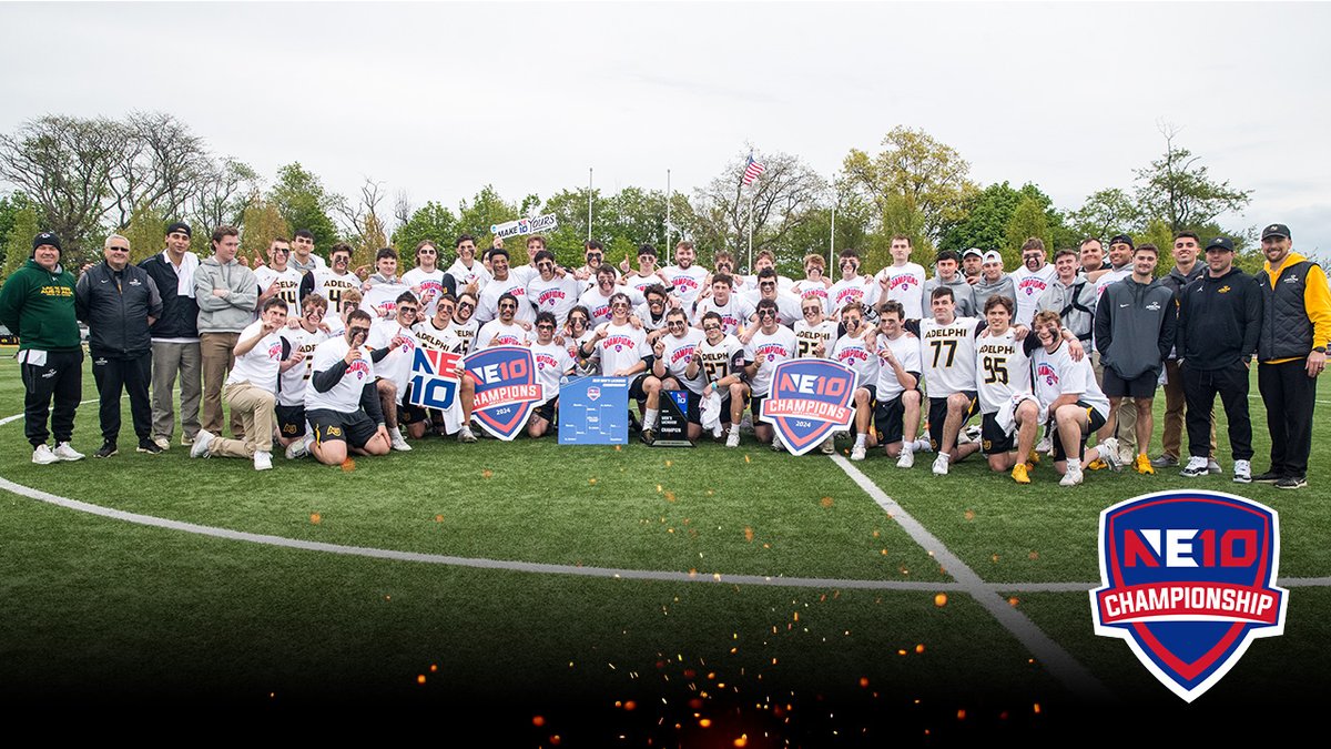 𝐏𝐀𝐖𝐒 𝐔𝐏! 🏆

@AUPanthers outlast @STAHawks down the stretch to win their fifth NE10 Men's Lacrosse Championship - and their second in three seasons! 🥍

🔗: shorturl.at/muxyW

#NE10EMBRACE #NCAAD2 #D2MLAX
