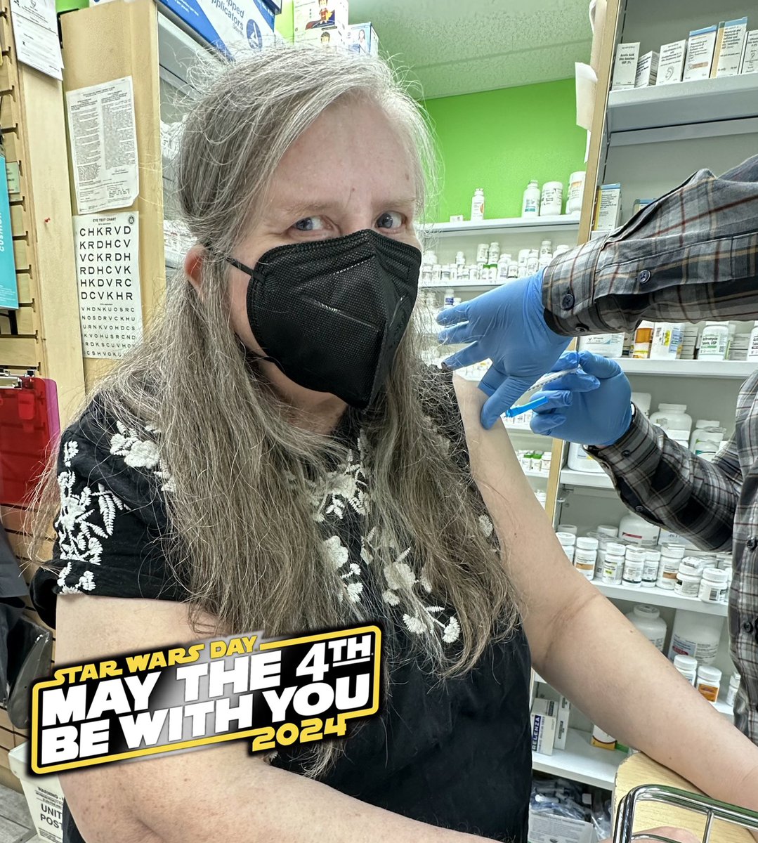 New variants rising. May the force be with you. “I am so glad that Danny’s Pharmacy II has the booster I want. I hope the protection will last longer as some experts suggest.” Debbie @dsoq, MPH, just got her #Novavax. She already had the XBB shot once. instagram.com/p/C6j_3f0Ple-/…