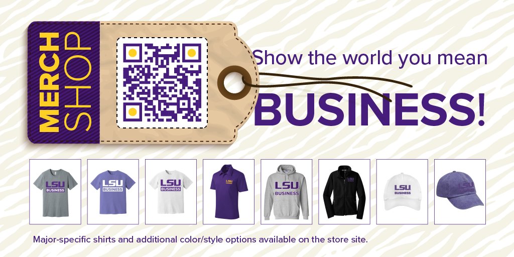 Show the world you mean business with apparel from the E. J. Ourso College of Business merch shop. College and program-specific designs are available. ejoursocollegeofbusiness.itemorder.com/shop/home/