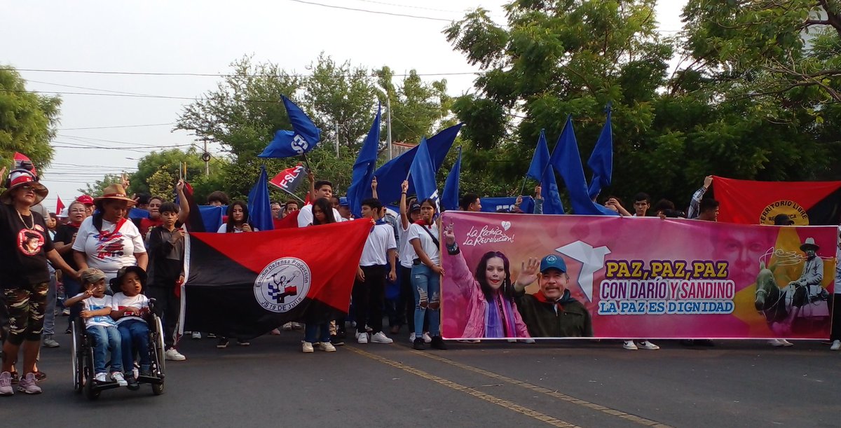 Seguimos Adelante Con Soberania Y Autodeterminación... Caminata Por La Paz... Día De La Dignidad Nacional... #Nicaragua #SoberaníaYDignidadNacional #4519LaPatriaLaRevolución #TropaSandinista