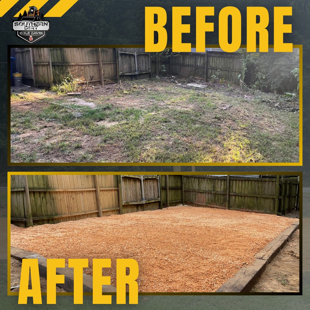 This pea gravel patio transformed the look of this client's yard! Let us help you with your next project! southerndirtllc.com

#chelseaal #birminghamal #greystoneal #mountainbrookal #gardendaleal #shelbycoal #moodyal #pelhamal #Patio #CommercialLandscaping