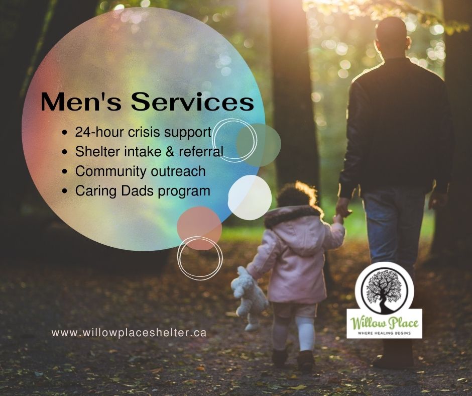 Willow Place provides services for male and male-identifying individuals. 

For info and support, contact us 24 hours: 1-877-977-0007
Winnipeg local: 204-615-0311
Text-only line: 204813-8887

#willowplace #manitoba #familyviolenceprevention #endv