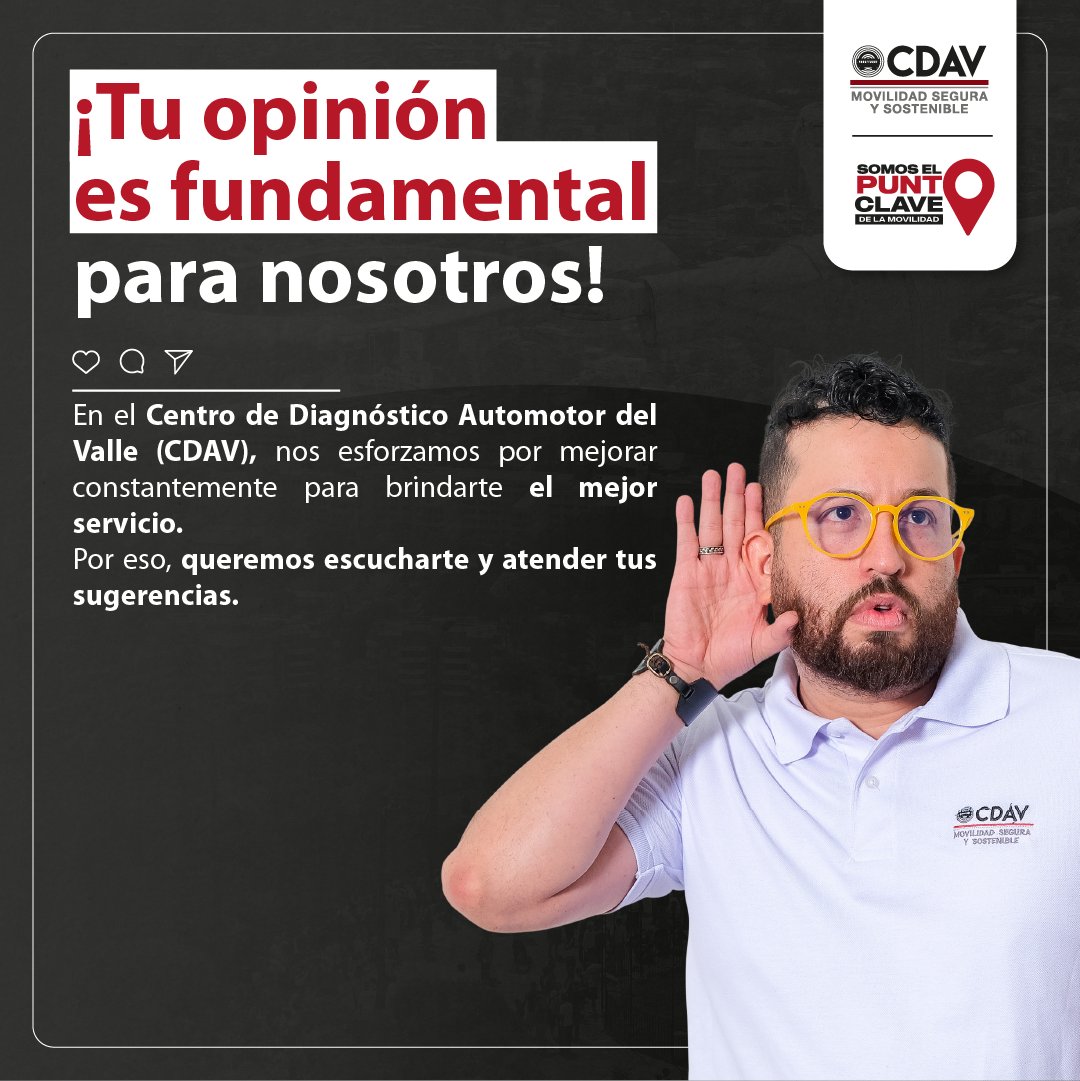 CDAVCali's tweet image. ⚠️🙌¡Queremos conocer tu opinión! Hemos habilitado canales para que puedas enviar tus PQRSDAF y compartir tus comentarios y continuar brindándote una atención y servicio cada vez mejores, por eso te invitamos a participar.
¡Juntos podemos seguir mejorando! 🚘👌