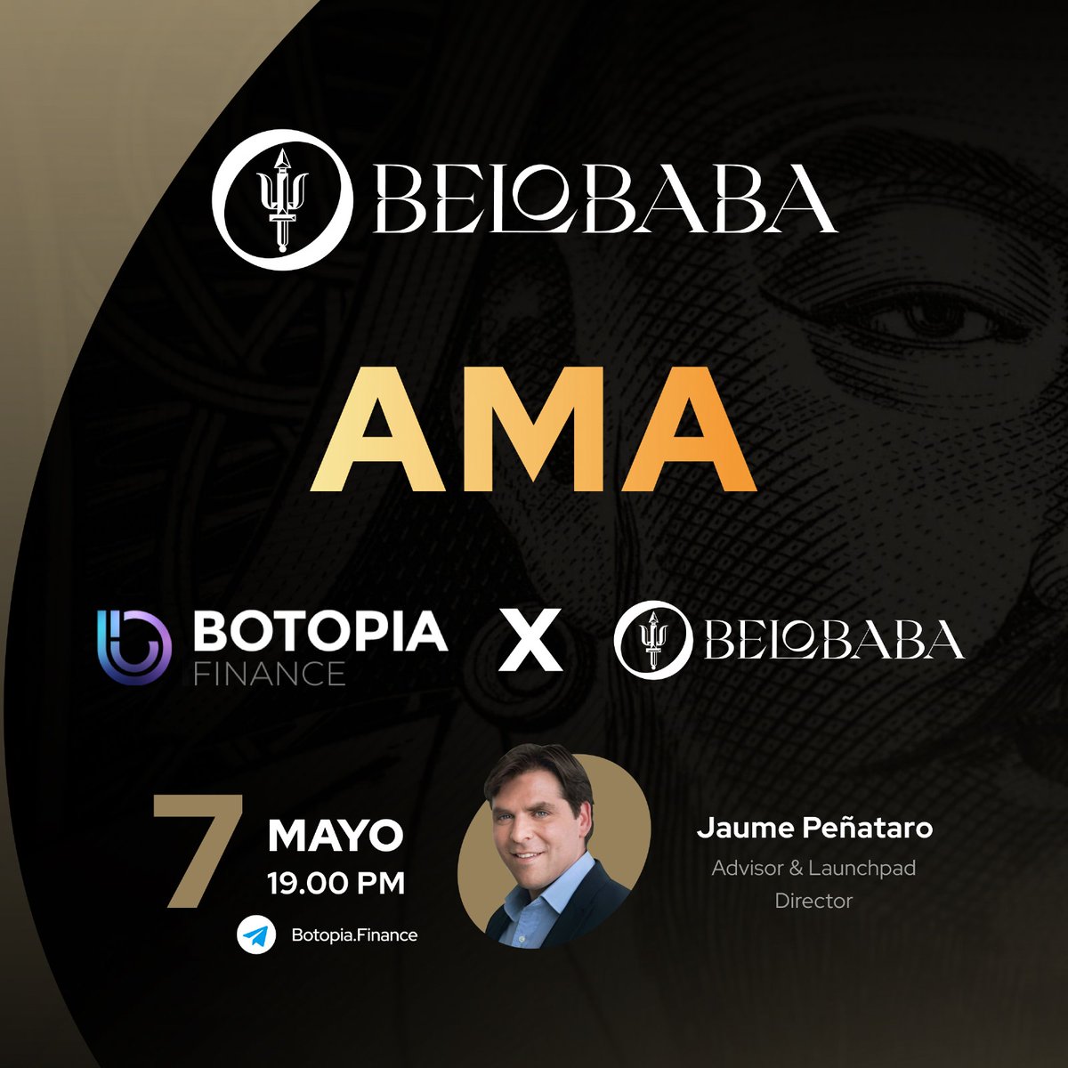 ⚪🟣🔵 AMA @Belobabafund X @BotopiaFinance, próximo 7 de mayo en el canal de telegram de botopia.finance. #fintech #defi