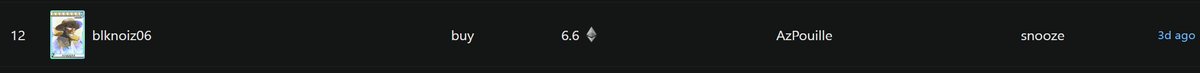 snooze's tweet image. Just hit a 6.6 &amp;gt; 15 ETH flip on @blknoiz06 card in 3 days!

Might be the highest @fantasy_top_  sale so far