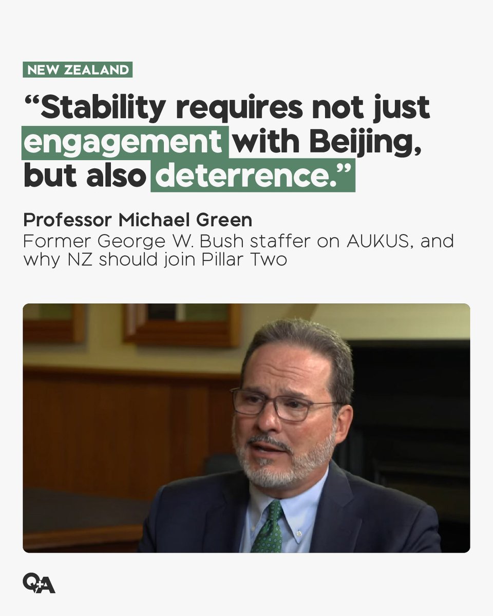 Former White House staffer Prof Michael Green says Xi Jinping's China is vastly different to previous administrations. Green says that's why deterrence, via pacts like AUKUS, needs to be part of New Zealand's thinking. Watch the full interview: youtu.be/yVdcXFc3_60