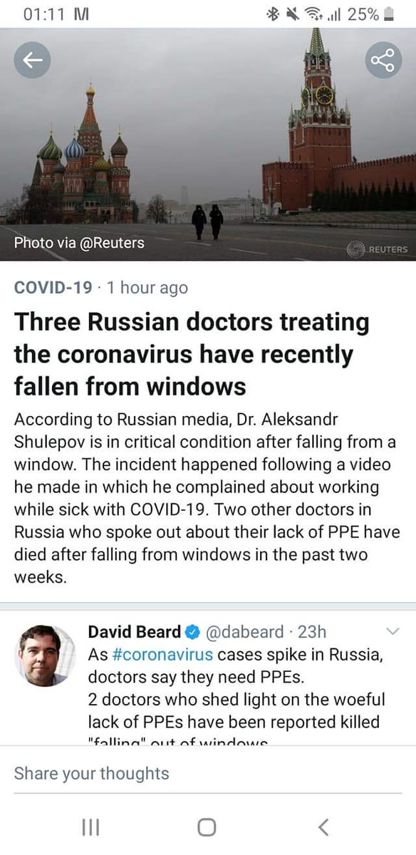 From my lockdown FB memories. Remember when Universal Credit murderer IDS saw another chance to kill the most vulnerable in society. Meanwhile in Russia there were those mysterious medic deaths from the 'Rona.