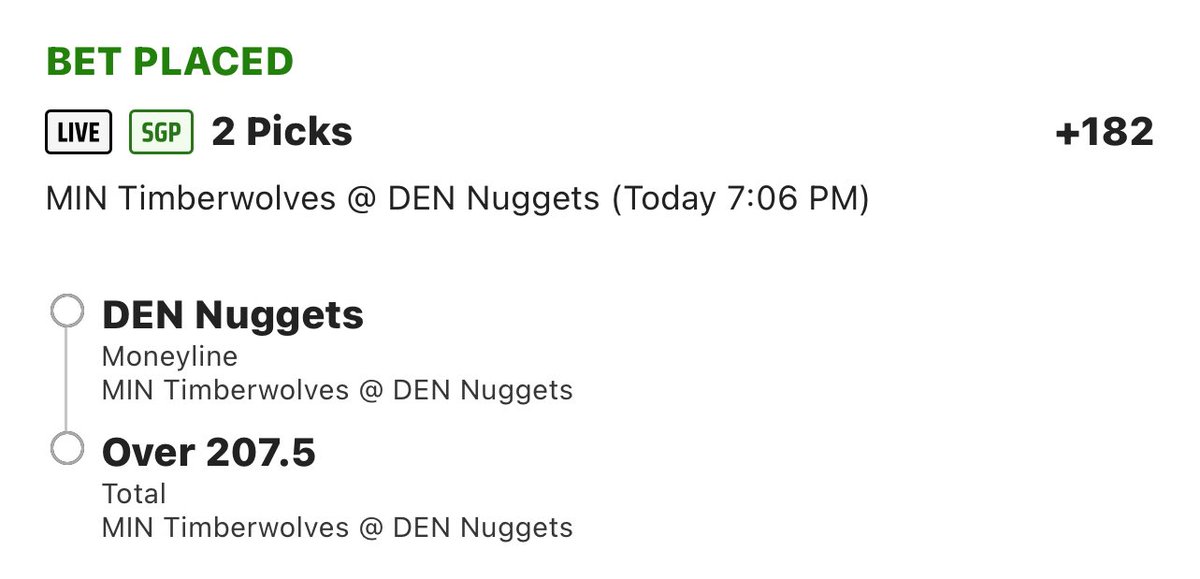 DaileyPicks's tweet image. 🔥🏀 5/4 NBA Dailey Picks 🏀🔥

2 Pick: +182 📈

Nuggets ML
O207.5

#nba #NBAxESPN #GamblingX