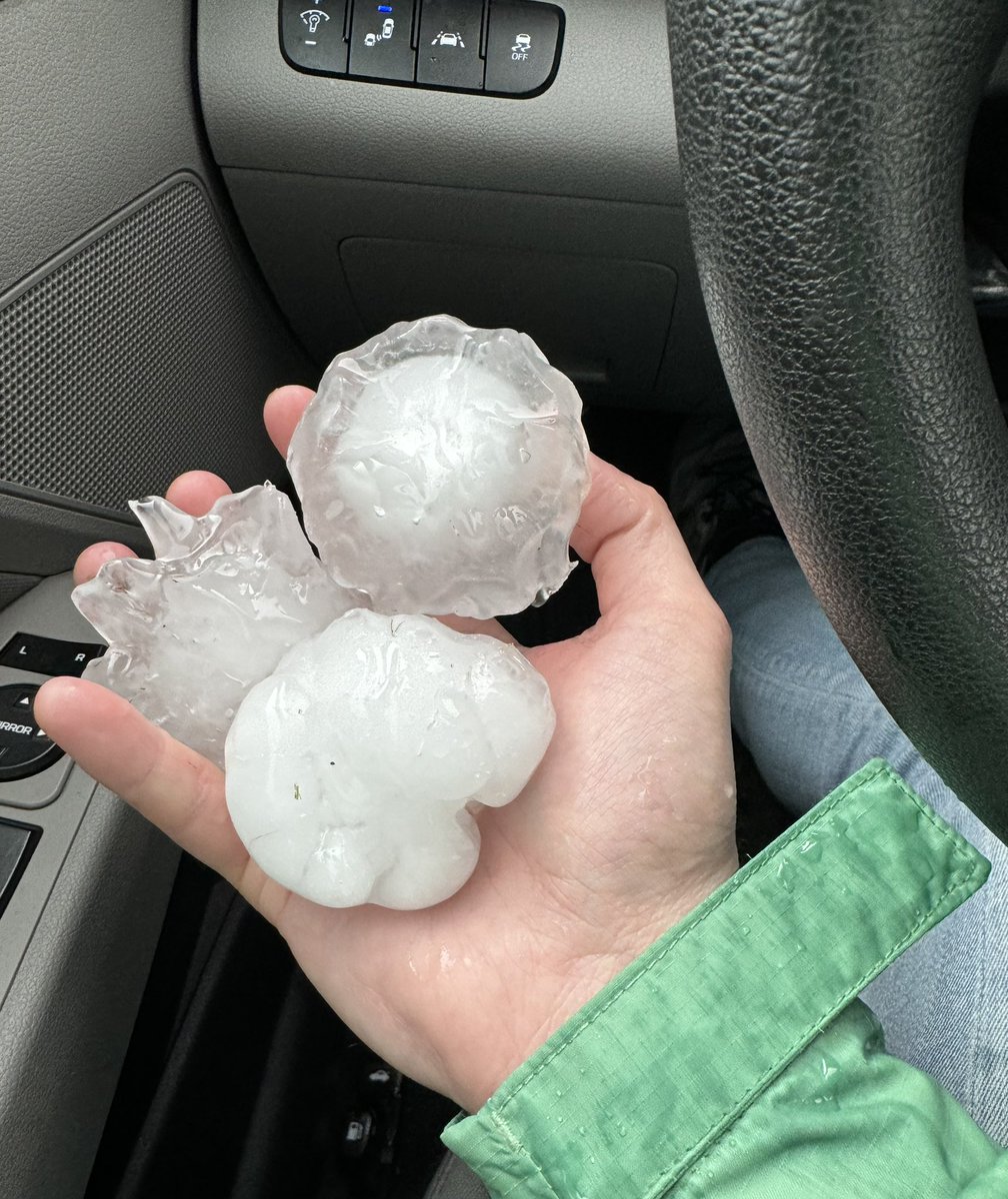 Very large hail on the supercell SE of Fort Stockton! #txwx